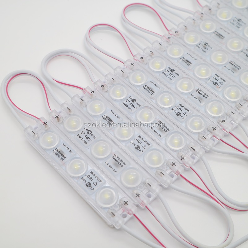 led module korea 160 degree 3leds 1.5W  IP67 12V ABS Injection Channel Letters Backlight 6313 SMD 2835 Led module