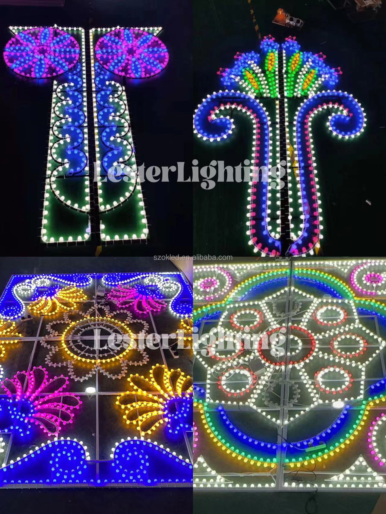 Outdoor Luxury Italy style shopping mall carnival  Giant street christmas Decoration illuminate fancy led Motif Lights arch