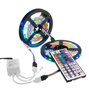 RGB led strip 3528 flexible strip light non waterproof 5M 300led+24key IR remote controller+DC12V power adapter EU/US/AU/UK