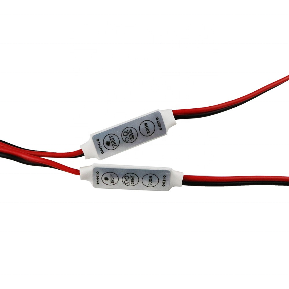 12V Mini 3 Keys Single Color RGB LED Controller Brightness Dimmer for led 3528 5050 strip light