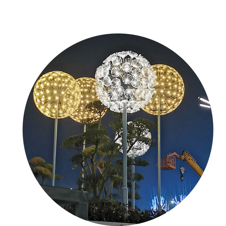 Custom High Cost-effective Led Waterproof Landscape Lighting Flowers Christmas Holiday Festival Street Dandelion Lights