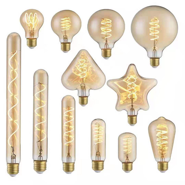 220V Retro Vintage Edison Lamp E27 4W 6W 8W LED Filament Ampoule Bulbs  T45 A60 ST64 G80 G95 LED Vintage Decoration Edison Light