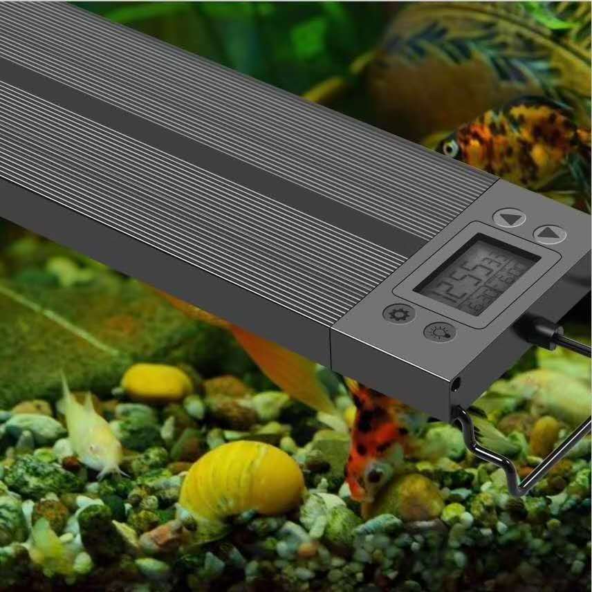 Build in Timer Auto On Off Extendable 12-17 Inches 7 Colors Sunrise Sunset Full Spectrum Light LED Aquarium Light