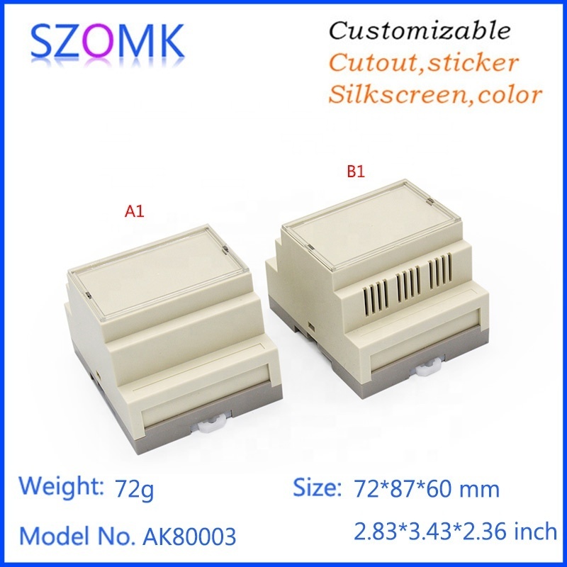 Plastic china plastic housing for power supply din rail case