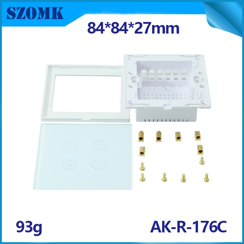 SZOMK custom plastic case small plastic enclosure AK-R-176C smart touch switch case of smart switch