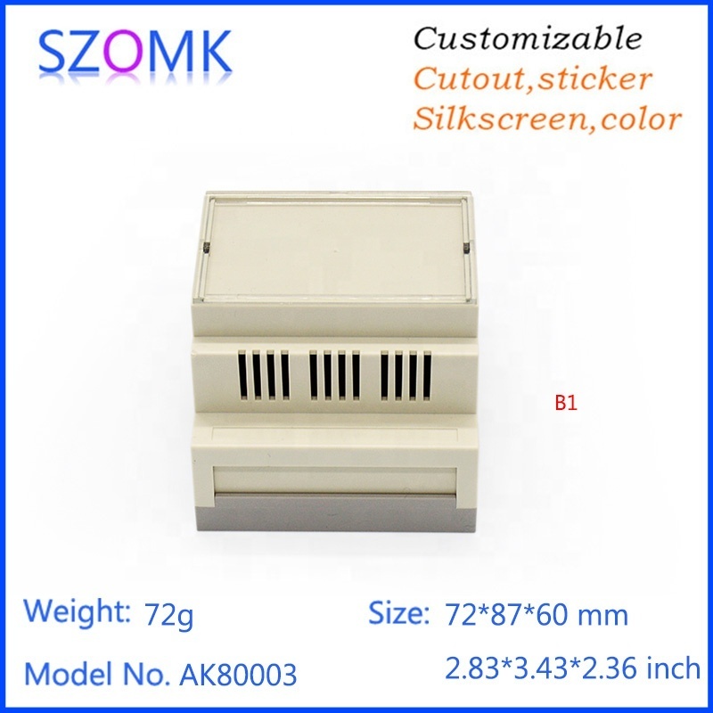 Plastic china plastic housing for power supply din rail case