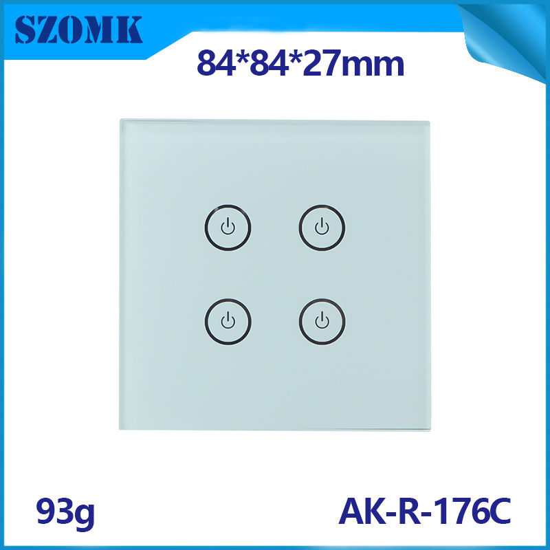 SZOMK custom plastic case small plastic enclosure AK-R-176C smart touch switch case of smart switch