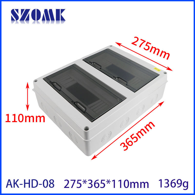 Custom OEM Outdoor Plastic ABS PC Enclosure Box Switch Clear Cover 1 2 Phase Junction Conduit Electrical Power Distribution Box