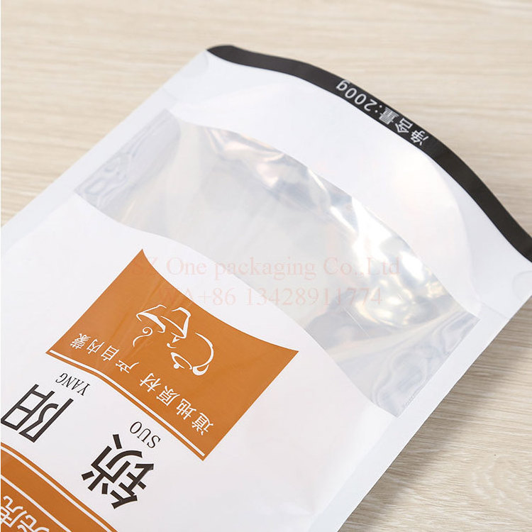 food grade certificate approved glossy mylar aluminum foil stand up goat milk powder packaging zipper bag with window