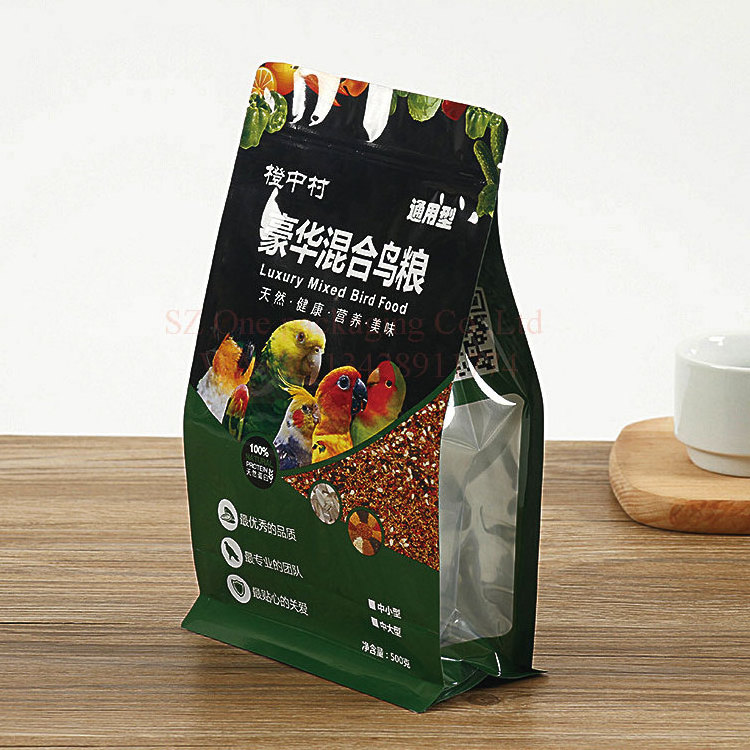 moisture proof resealable zipper digital printing plastic packaging box bottom small cat kitten pet food packing pouch