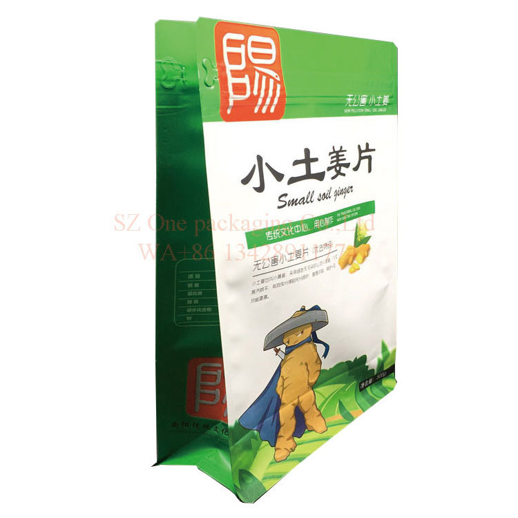 instant lemon ginger flavor tea slimming drink herbs spices powder flexible aluminum foil plastic packaging pouch bag