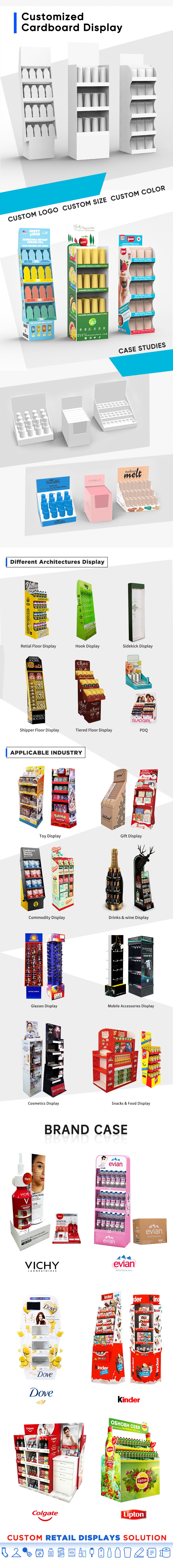 food cardboard floor display shelves Retail Corrugated Potato Chips Cardboard Display Stands custom cardboard display