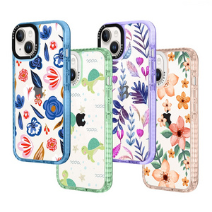 Personalized Sunlight UV Sensitive Color Changing Cover for iPhone 15 Pro Max 14 13 12 11 SE Brand Name Custom Flower Phone Case