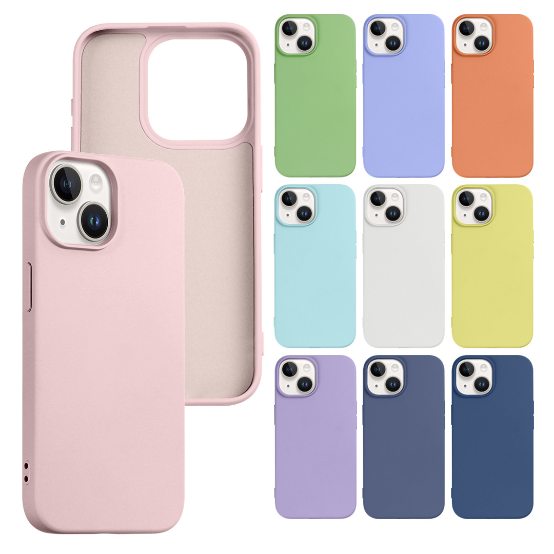 High Quality Cheap Soft Rubber Real Original Silicone Case for Apple iPhone 12 13 14 15 Pro Max Liquid Silicon Cell Phone Case