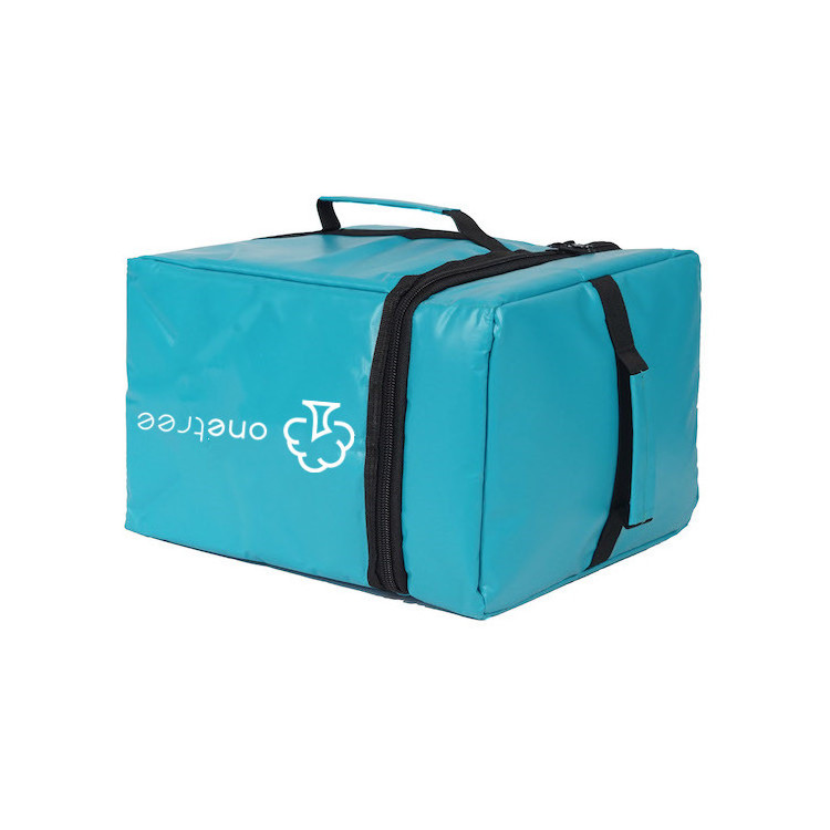 Custom outdoor Blue Grocery delivery transport motorcycle cooler tote food insulated thermal delivery bag pizza thermo bag