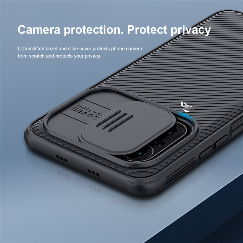 Nillkin Camshield Pro Case for Xiaomi Poco F3 TPU Bumper PC Slide Cover Camera Protection Tough Case for Redmi K40 Pro + Plus