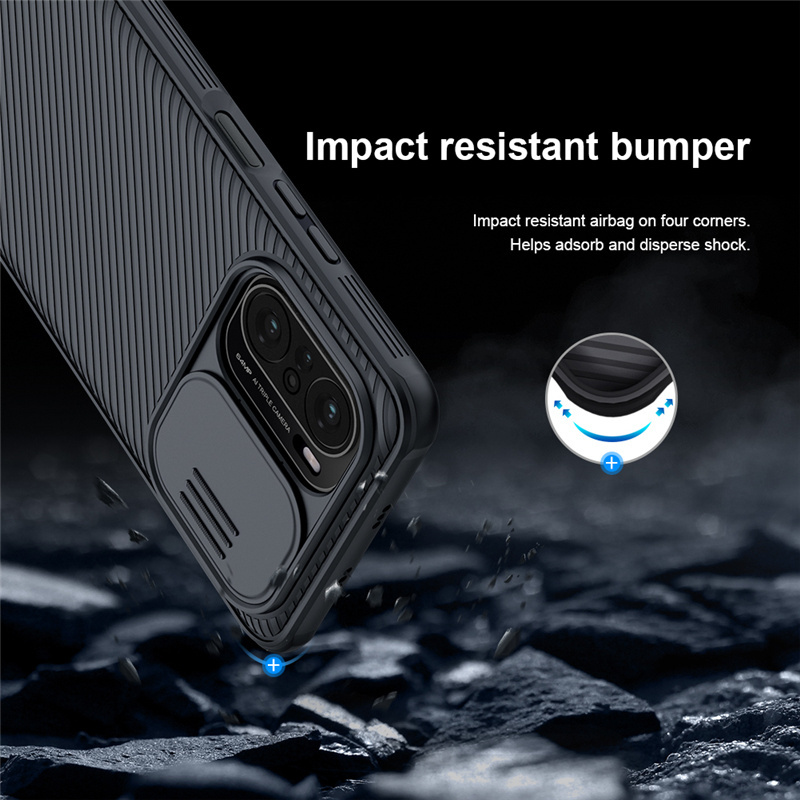 Nillkin Camshield Pro Case for Xiaomi Poco F3 TPU Bumper PC Slide Cover Camera Protection Tough Case for Redmi K40 Pro + Plus