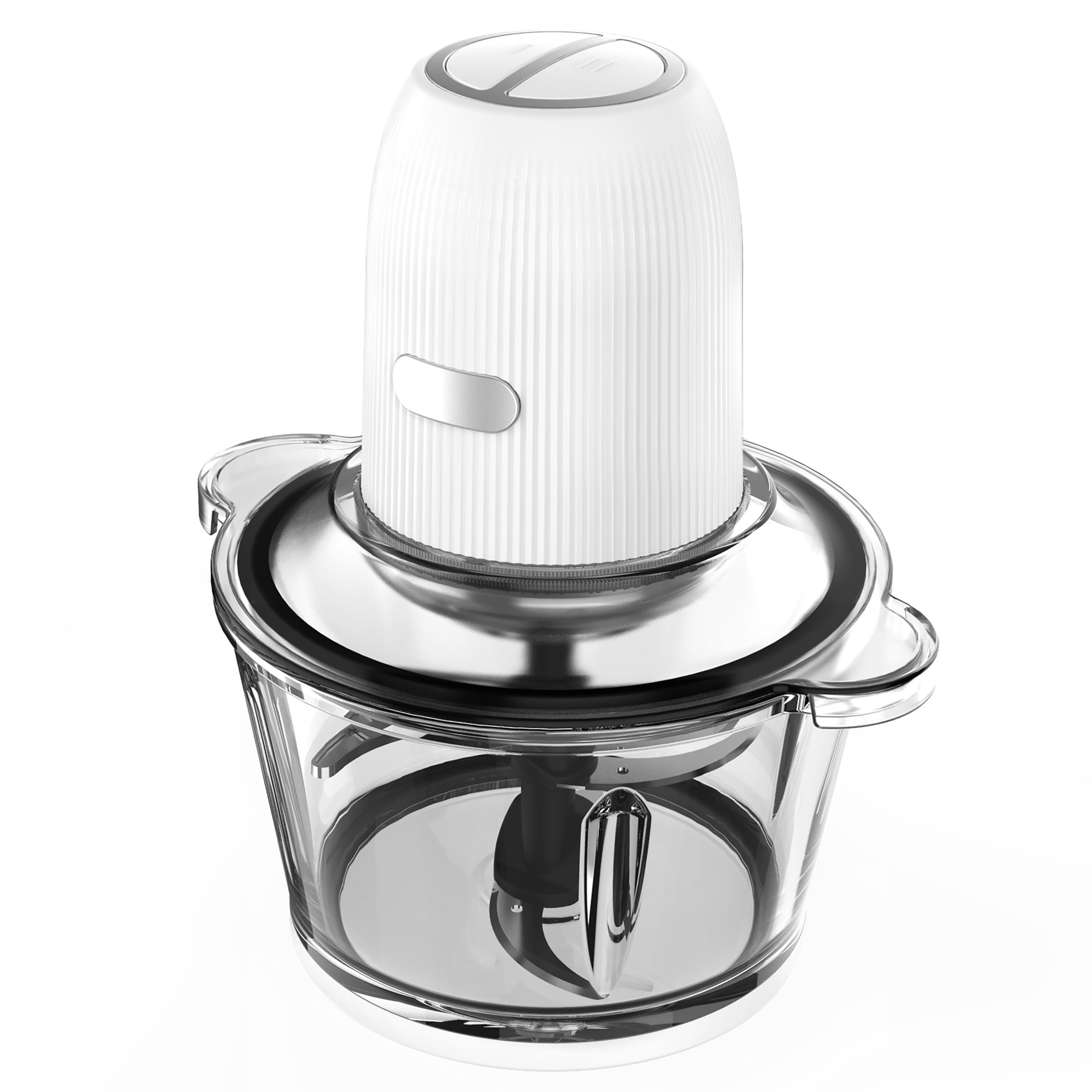 2 liter food chopper with glass bowl, 350W stainless steel chopper