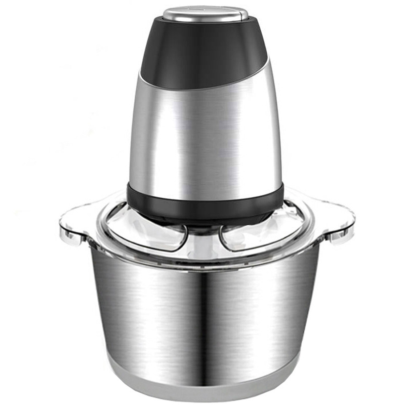 2 liter food chopper with glass bowl, 350W stainless steel chopper