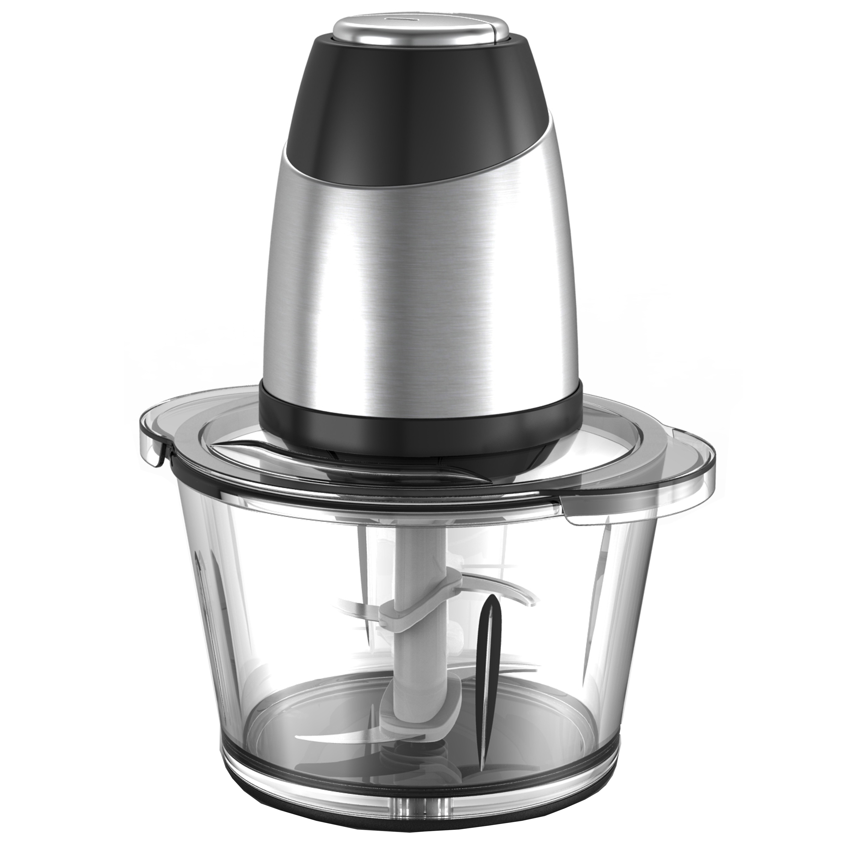 2 liter food chopper with glass bowl, 350W stainless steel chopper