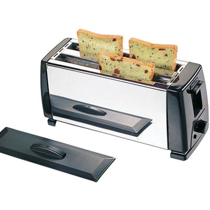 4 Slice Toaster with cover and stainless steel body