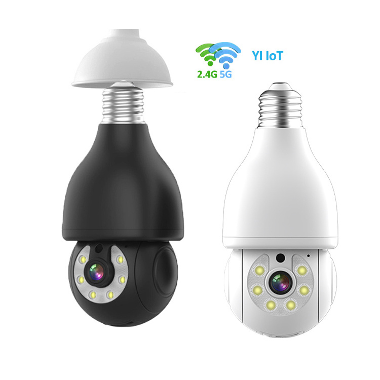 1080P YI IOT Camera Bulb 360 Panoramic PTZ 2.4GHz 5G Wireless WIFI Light Bulb Security CCTV Camera PAN-TILT Rotate Surveillance