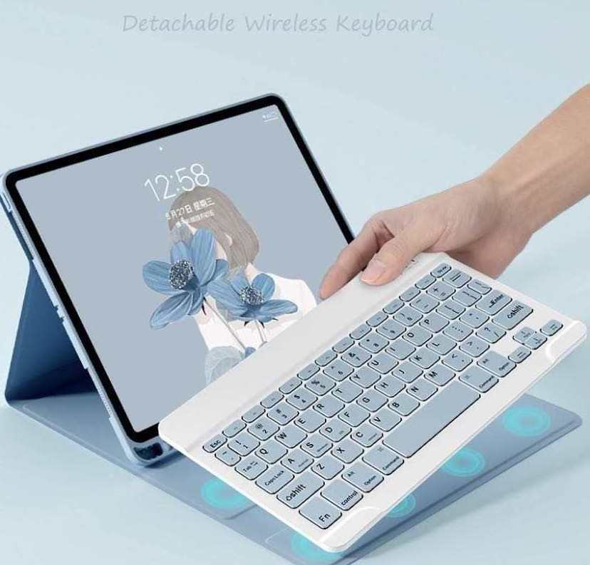 For iPad Air/Pro/Mini Magnetic Wireless Keyboard Protective Case With Pen Slot Foldable Tablet Protective Case with Keyboard