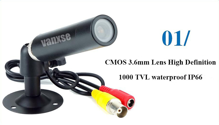 CMOS 1000TVL HD 3.6mm Mini Bullet Security Camera Wireless CCTV Waterproof Surveillance Camera Analog Camera