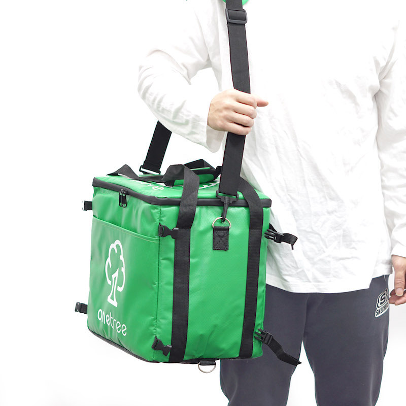 Green Grocery pizza Insulated Delivery Motorcycle Thermo Bag carry cooler bag for food delivery motorcycle