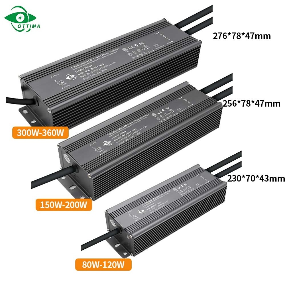 UL cUL FCC SAA constant voltage 50W 80W 100W 120W 150W 200W 300W 400W IP67 waterproof LED driver 24V 36V 48V