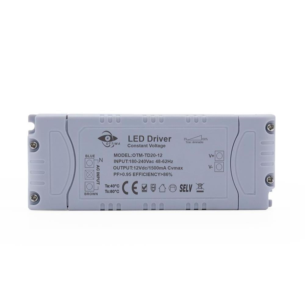 Bespoke Constant Voltage 20W 30W 40W 60W Triac Dimmable Led Driver