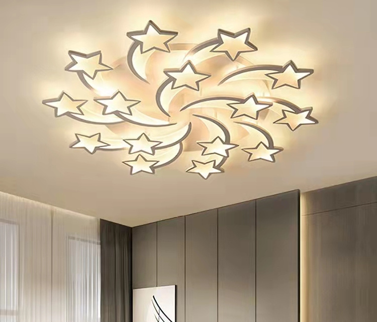 creative lamp decoration lighting with stars living room kids room hotel contemporary ceiling light