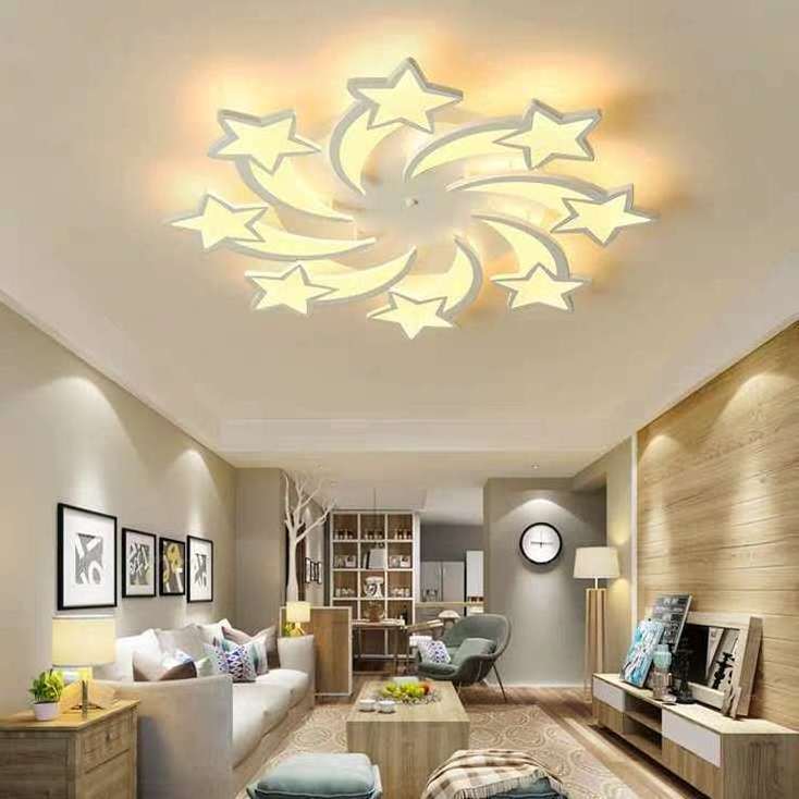 creative lamp decoration lighting with stars living room kids room hotel contemporary ceiling light