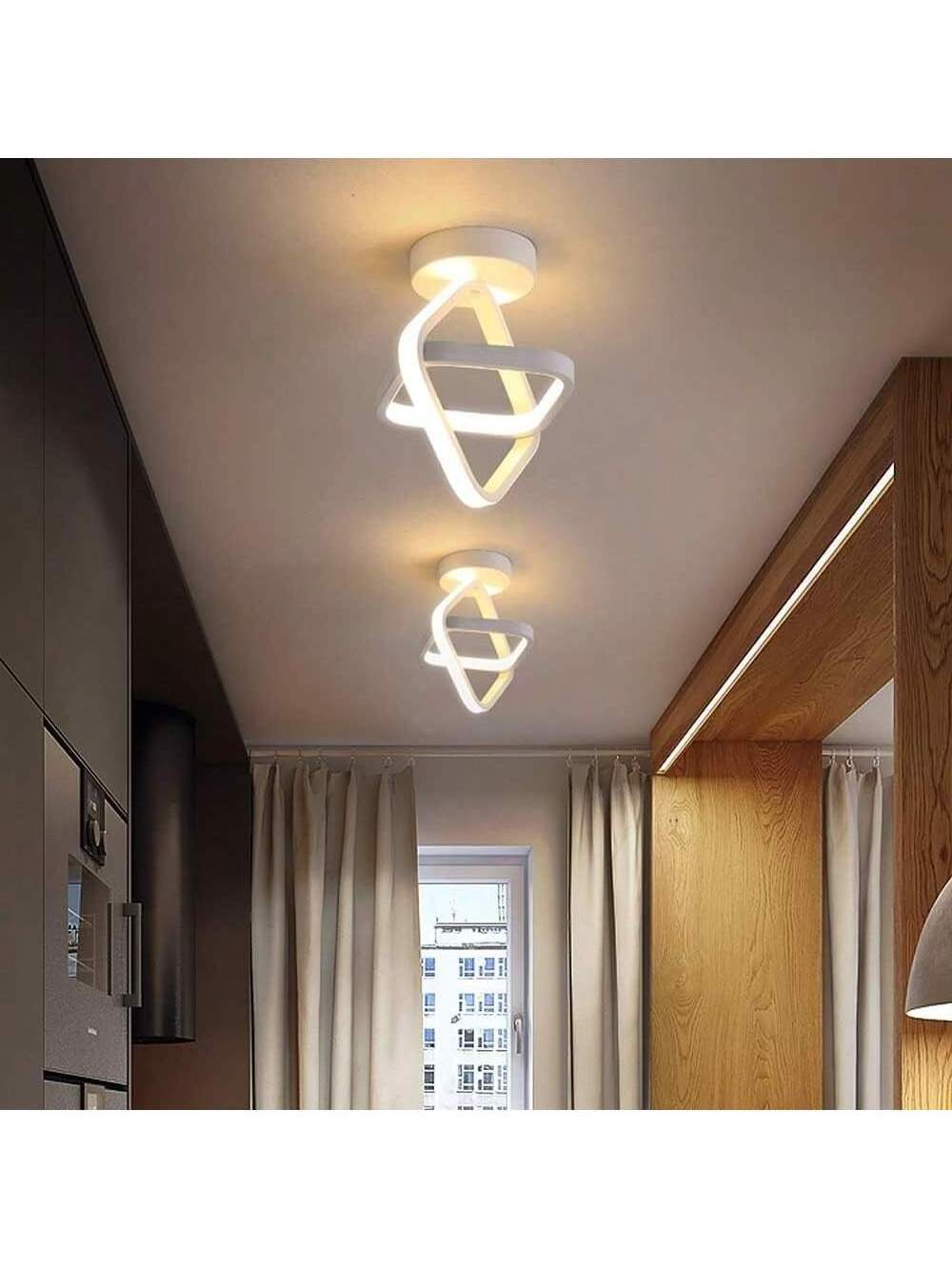 2Squares Creative Ceiling Lighting Fixtures for Hallway Living Room Bedroom Kitchen Office Small Modern LED Ceiling Light