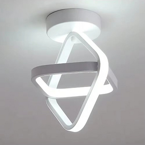 2Squares Creative Ceiling Lighting Fixtures for Hallway Living Room Bedroom Kitchen Office Small Modern LED Ceiling Light