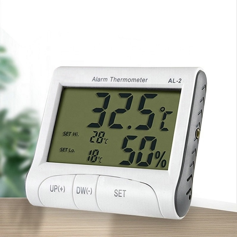 Indoor Digital Outdoor Alarm Thermometer Hygrometer LCD Thermometer Clock for Laboratory