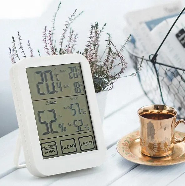 Touch screen hygrometer thermometer indoor outdoor temperature measurement instrument