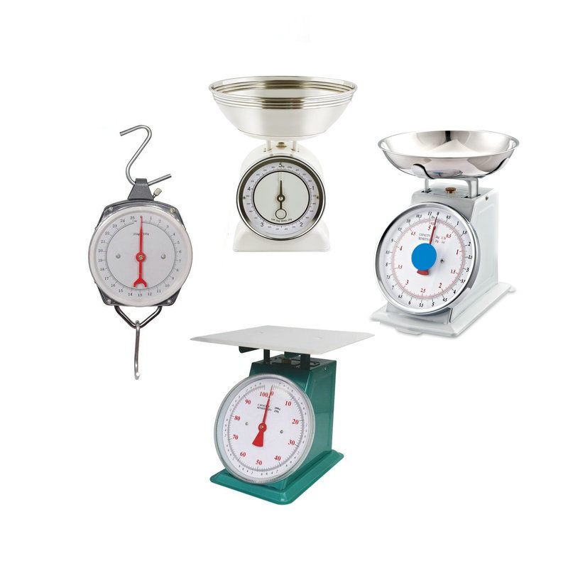 Dial display mechanical scale 30kg 60kg 100kg scale spring kitchen scale stainless steel tray