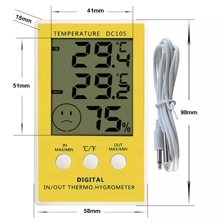 Factory Wholesale High Precision Indoor Outdoor Temperature Thermometer Digital Hygrometer Humidity Temperature Sensor