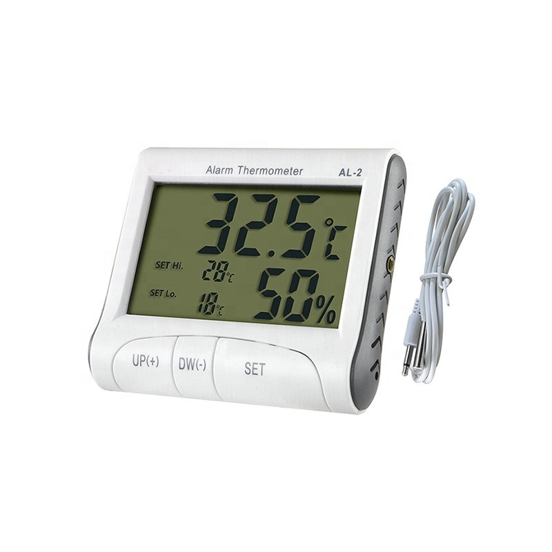 Indoor Digital Outdoor Alarm Thermometer Hygrometer LCD Thermometer Clock for Laboratory