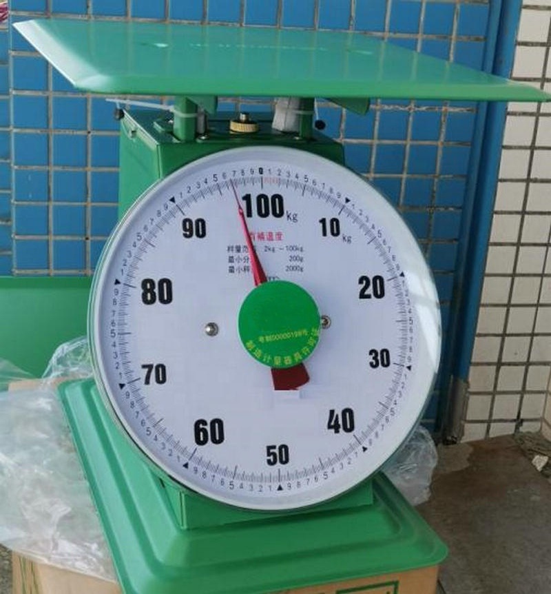 Dial display mechanical scale 30kg 60kg 100kg scale spring kitchen scale stainless steel tray