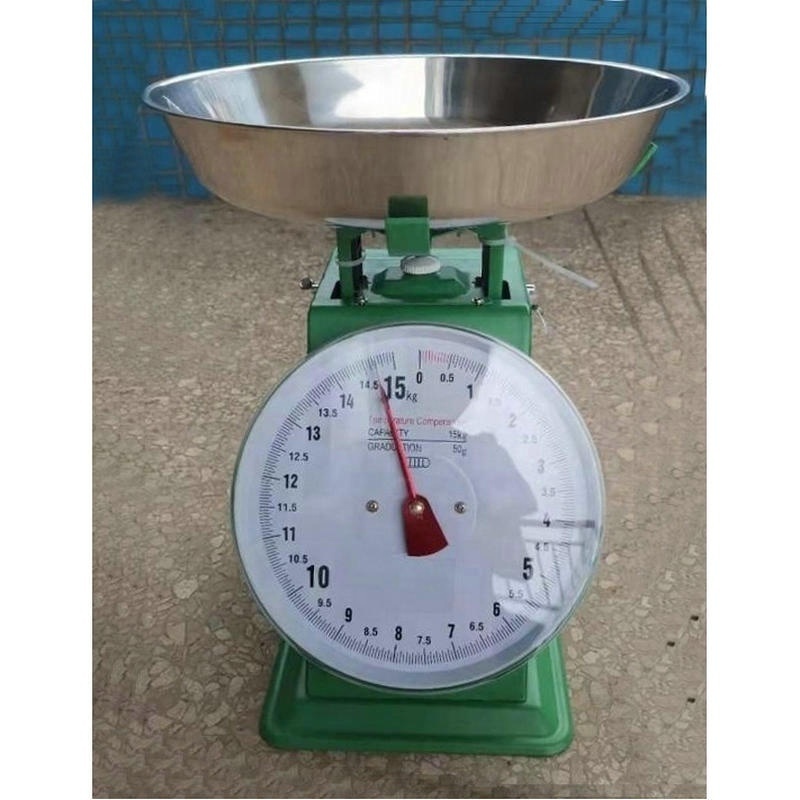 Dial display mechanical scale 30kg 60kg 100kg scale spring kitchen scale stainless steel tray