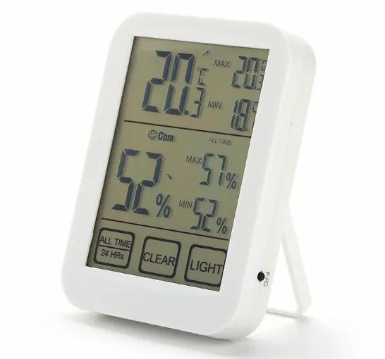 Touch screen hygrometer thermometer indoor outdoor temperature measurement instrument