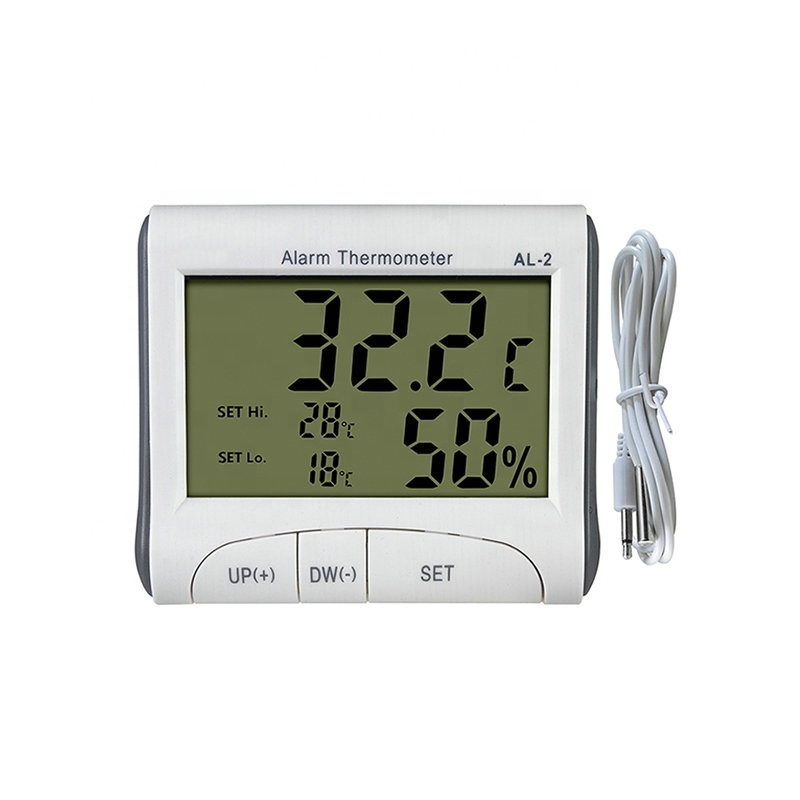 Indoor Digital Outdoor Alarm Thermometer Hygrometer LCD Thermometer Clock for Laboratory