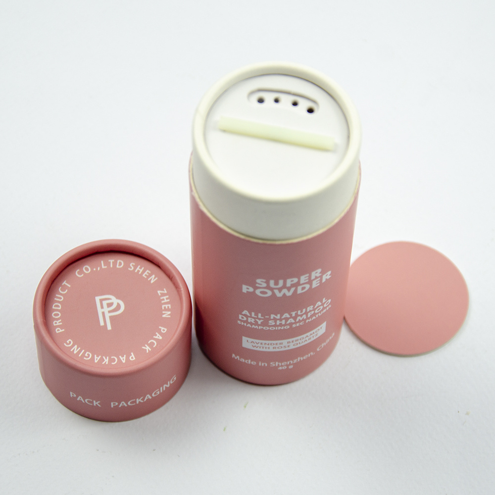 Wholesale shaker paper tube round cosmetic round tube box packaging paper tube powder