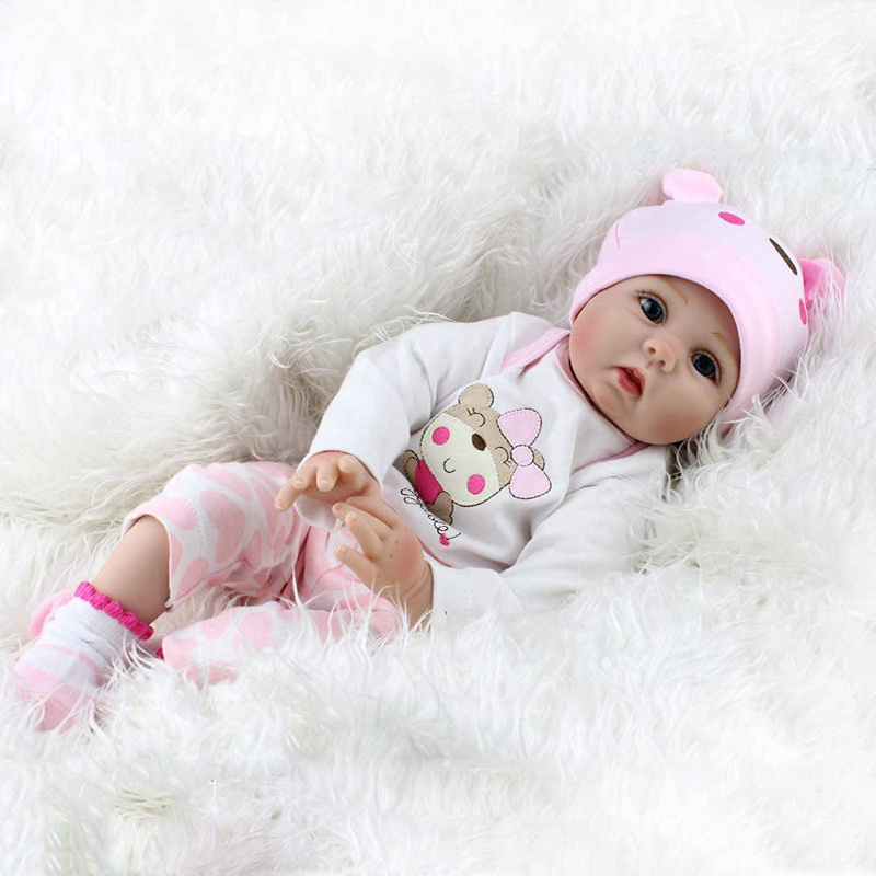 Realistic Soft Silicone Reborn dolls The Blue eyes baby reborn silicone toys for baby