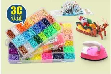 Wholesale educational toys diy puzzle game ironing beads set plastic 5mm perler beads