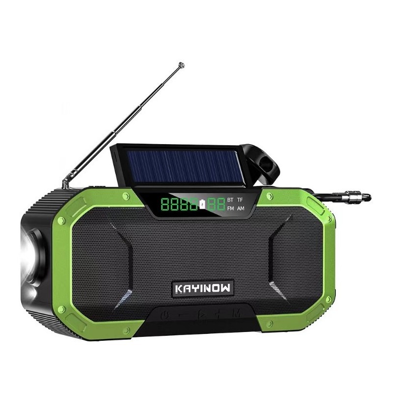 Digital Solar Hand Crank AM/FM Multifunctional Emergency Radio Product With Flashlight SOS Alert