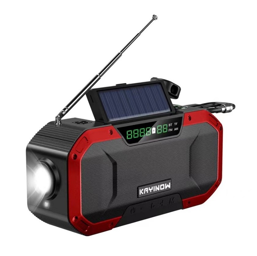 Digital Solar Hand Crank AM/FM Multifunctional Emergency Radio Product With Flashlight SOS Alert