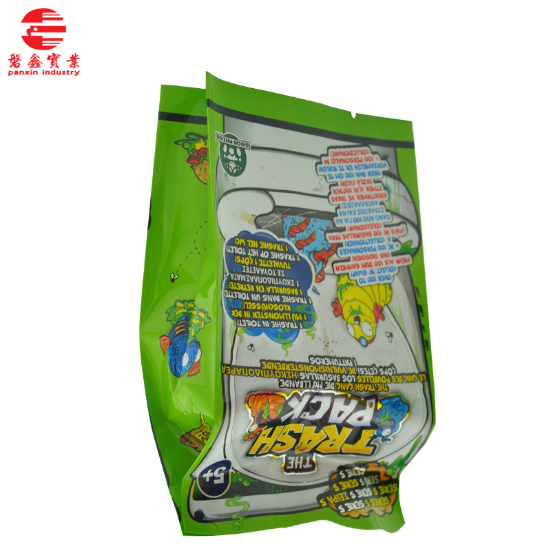 Side Gusset Bags for Kid Toy Trash Pack Shapes Aluminium Foil PE Heat Seal Gravure Printing Suit Shrink Bag Moisture Proof 97%